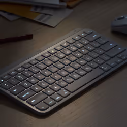 Logitech Mx Keys Mini For Business clavier RF sans fil + Bluetooth QWERTY Anglais Graphite - Vue supplémentaire 4