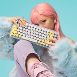 Logitech POP Keys Wireless Mechanical Keyboard With Emoji Keys clavier Bluetooth QWERTY Anglais Couleur menthe