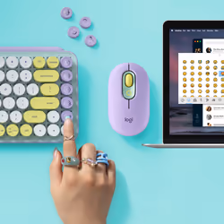Logitech POP Keys Wireless Mechanical Keyboard With Emoji Keys clavier Bluetooth QWERTY Anglais Couleur menthe
