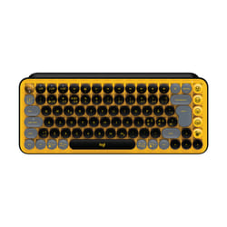 Logitech POP Keys Wireless Mechanical Keyboard With Emoji Keys clavier RF sans fil + Bluetooth QWERTY Nordique Noir, Gris, Jaune