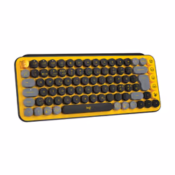 Logitech POP Keys Wireless Mechanical Keyboard With Emoji Keys clavier RF sans fil + Bluetooth QWERTY Nordique Noir, Gris, Jaune