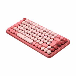 Logitech POP Keys Wireless Mechanical Keyboard With Emoji Keys clavier RF sans fil + Bluetooth QWERTY Nordique Bourgogne, Rose, Rose