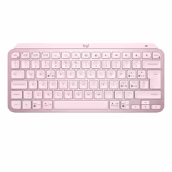 Logitech MX Keys Mini, Mini, RF sans fil + Bluetooth, QWERTY, LED, Rose
