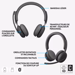 Logitech Zone Wireless 2 Teams - Vue supplémentaire 6
