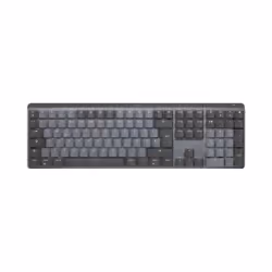 Logitech MX Mechanical, Taille réelle (100 %), RF sans fil + Bluetooth, Clavier mécanique, QWERTZ, LED, Graphite, Gris