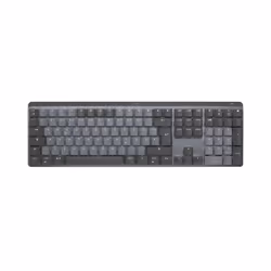 Logitech MX Mechanical, Taille réelle (100 %), RF sans fil + Bluetooth, Clavier mécanique, QWERTZ, LED, Graphite, Gris