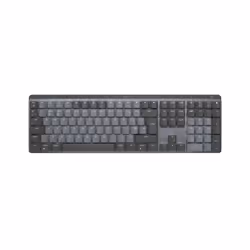 Logitech MX Mechanical, Taille réelle (100 %), RF sans fil + Bluetooth, Clavier mécanique, QWERTY, LED, Graphite, Gris