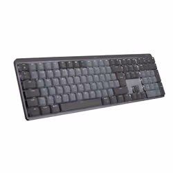 Logitech MX Mechanical, Taille réelle (100 %), RF sans fil + Bluetooth, Clavier mécanique, QWERTY, LED, Graphite, Gris