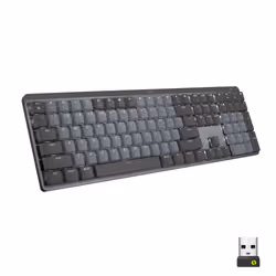 Logitech MX Mechanical, Taille réelle (100 %), RF sans fil + Bluetooth, Clavier mécanique, QWERTY