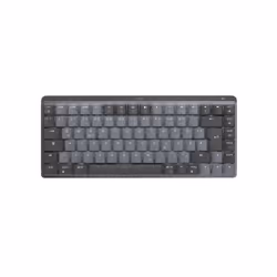 Logitech MX Mini Mechanical, Sans clé (80 - 87%), RF sans fil + Bluetooth, Clavier mécanique, QWERTZ, LED, Graphite, Gris