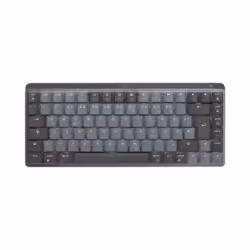 Logitech MX Mini Mechanical, Sans clé (80 - 87%), RF sans fil + Bluetooth, Clavier mécanique, QWERTZ, LED, Graphite, Gris