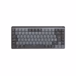 Logitech MX Mini Mechanical, Sans clé (80 - 87%), RF sans fil, Clavier mécanique, QWERTY, LED, Graphite, Gris