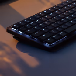 Logitech MX Mini Mechanical clavier RF sans fil + Bluetooth QWERTY US International Graphite, Gris - Vue supplémentaire 4