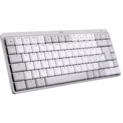 Logitech MX Mini Mechanical for Mac clavier Bluetooth QWERTY Danois, Finlandais, Norvégien, Suédois Gris, Blanc