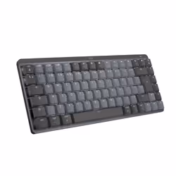 Logitech MX Mini Mechanical for Mac, Sans clé (80 - 87%), Bluetooth, Clavier mécanique, QWERTY, LED, Graphite, Gris