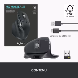 Logitech MX Master 3S souris Droitier RF sans fil + Bluetooth Laser 8000 DPI - Vue supplémentaire 16