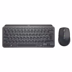 Logitech Ensemble MX Keys Mini pour les professionnels, RF sans fil + Bluetooth, QWERTY, Graphite, Souris incluse