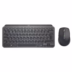 Logitech Ensemble MX Keys Mini pour les professionnels, RF sans fil + Bluetooth, QWERTY, Graphite, Souris incluse