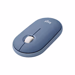 Logitech Pebble M350, Ambidextre, Optique, RF sans fil + Bluetooth, 1000 DPI, Bleu