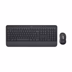 Logitech Signature MK650 Combo For Business, Taille réelle (100 %), Bluetooth, Clavier à membrane, AZERTY, Graphite, Souris i ...