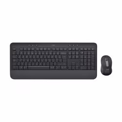 Logitech Signature MK650 Combo For Business, Taille réelle (100 %), Bluetooth, Clavier à membrane, QWERTY, Graphite, Souris i ...