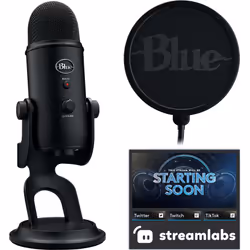 Logitech G Yeti Game Streaming Kit, Microphone de table, 20 - 20000 Hz, 0,5%, 16 bit, 48 kHz, 4,5 mV/Pa