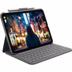 Logitech Slim Folio, QWERTY, Anglais britannique, 1,8 cm, 1 mm, Apple, iPad (10th gen) Model: A2696, A2757, A2777