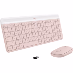 Logitech MK470 Slim Combo clavier Souris incluse RF sans fil QWERTZ Allemand Rose