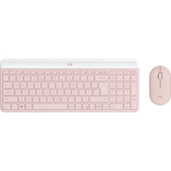 Logitech MK470 Slim Combo clavier Souris incluse RF sans fil QWERTY US International Rose