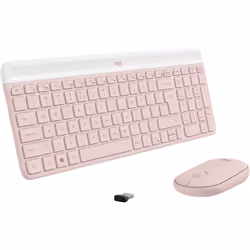 Logitech MK470 Slim Combo clavier Souris incluse RF sans fil QWERTY US International Rose