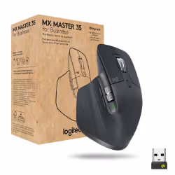 Logitech MX Master 3s for Business, Droitier, Laser, RF sans fil + Bluetooth, 8000 DPI, Graphite