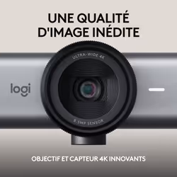 Logitech MX Brio 705 for Business webcam 8,5 MP 4096 x 2160 pixels USB 3.2 Gen 1 (3.1 Gen 1) Aluminium, Noir - Vue supplémentaire 11