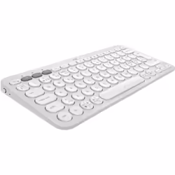 Logitech Pebble Keys 2 K380s clavier RF sans fil + Bluetooth QWERTY Danois, Finlandais, Norvégien, Suédois Blanc