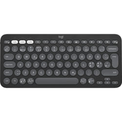 Logitech Pebble Keys 2 K380s clavier RF sans fil + Bluetooth QWERTY Danois, Finlandais, Norvégien, Suédois Graphite