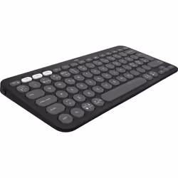 Logitech Pebble Keys 2 K380s clavier RF sans fil + Bluetooth QWERTY Danois, Finlandais, Norvégien, Suédois Graphite