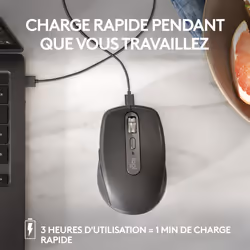 Logitech MX Anywhere 3S souris Droitier RF sans fil + Bluetooth Laser 8000 DPI - Vue supplémentaire 13