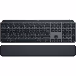 Logitech MX Keys S, Taille réelle (100 %), RF sans fil + Bluetooth, Commutateur de touche « ciseaux », QWERTY, LED, Graphite