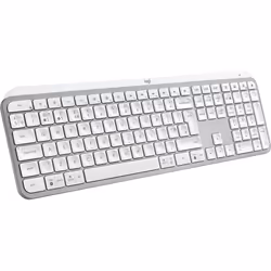 Logitech 920-011585 clavier RF sans fil + Bluetooth QWERTY Anglais britannique Aluminium, Blanc