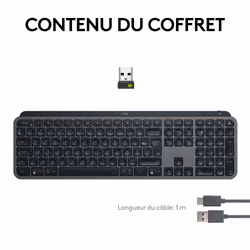 Logitech MX Keys S clavier RF sans fil + Bluetooth AZERTY Belge Graphite - Vue supplémentaire 22