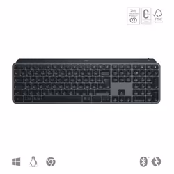 Logitech MX Keys S clavier RF sans fil + Bluetooth QWERTY US International Graphite - Vue supplémentaire 10