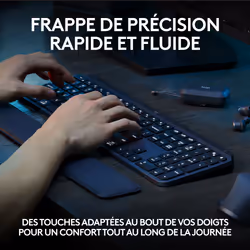 Logitech MX Keys S clavier RF sans fil + Bluetooth QWERTY US International Graphite - Vue supplémentaire 15