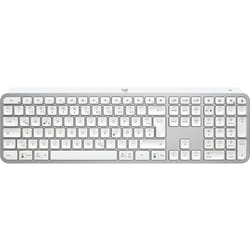 Logitech MX Keys S clavier RF sans fil + Bluetooth QWERTZ Allemand Aluminium, Blanc