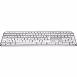 Logitech MX Keys S clavier RF sans fil + Bluetooth QWERTY Danois, Finlandais, Norvégien, Suédois Aluminium, Blanc