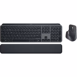 Logitech MX Keys S Combo, RF sans fil + Bluetooth, Commutateur de touche « ciseaux », QWERTZ, LED, Graphite, Souris incluse