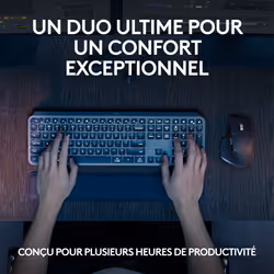 Logitech MX Keys S Combo clavier Souris incluse RF sans fil + Bluetooth QWERTY US International Graphite - Vue supplémentaire 15