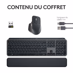 Logitech MX Keys S Combo clavier Souris incluse RF sans fil + Bluetooth QWERTY US International Graphite - Vue supplémentaire 22