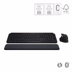 Logitech MX Keys S Combo clavier Souris incluse RF sans fil + Bluetooth QWERTY US International Graphite - Vue supplémentaire 4