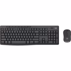 Logitech MK370 Combo for Business, Taille réelle (100 %), RF sans fil + Bluetooth, Clavier à membrane, QWERTY, Graphite, Sour ...
