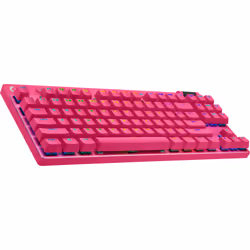Logitech G PRO X TKL, Sans clé (80 - 87%), RF sans fil + Bluetooth, Clavier mécanique, AZERTY, LED RGB, Magenta