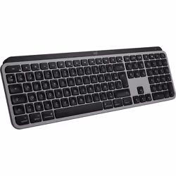 Logitech MX Keys S for Mac clavier Bureau RF sans fil + Bluetooth AZERTY Français Aluminium, Noir